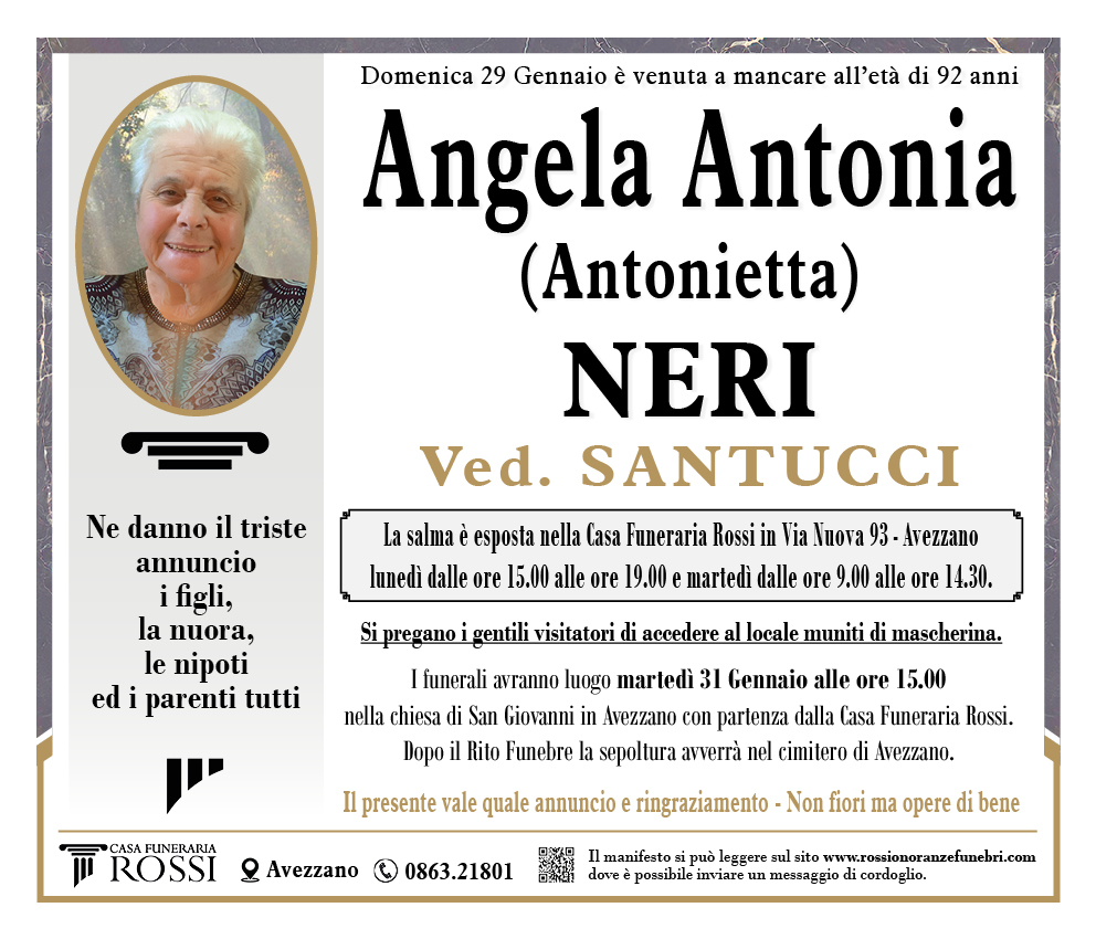 Angela Antonia (Antonietta) Neri