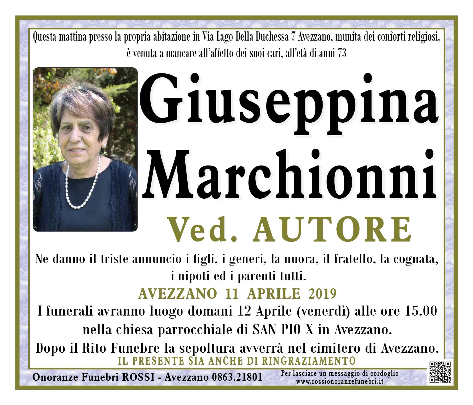 Giuseppina Marchionni