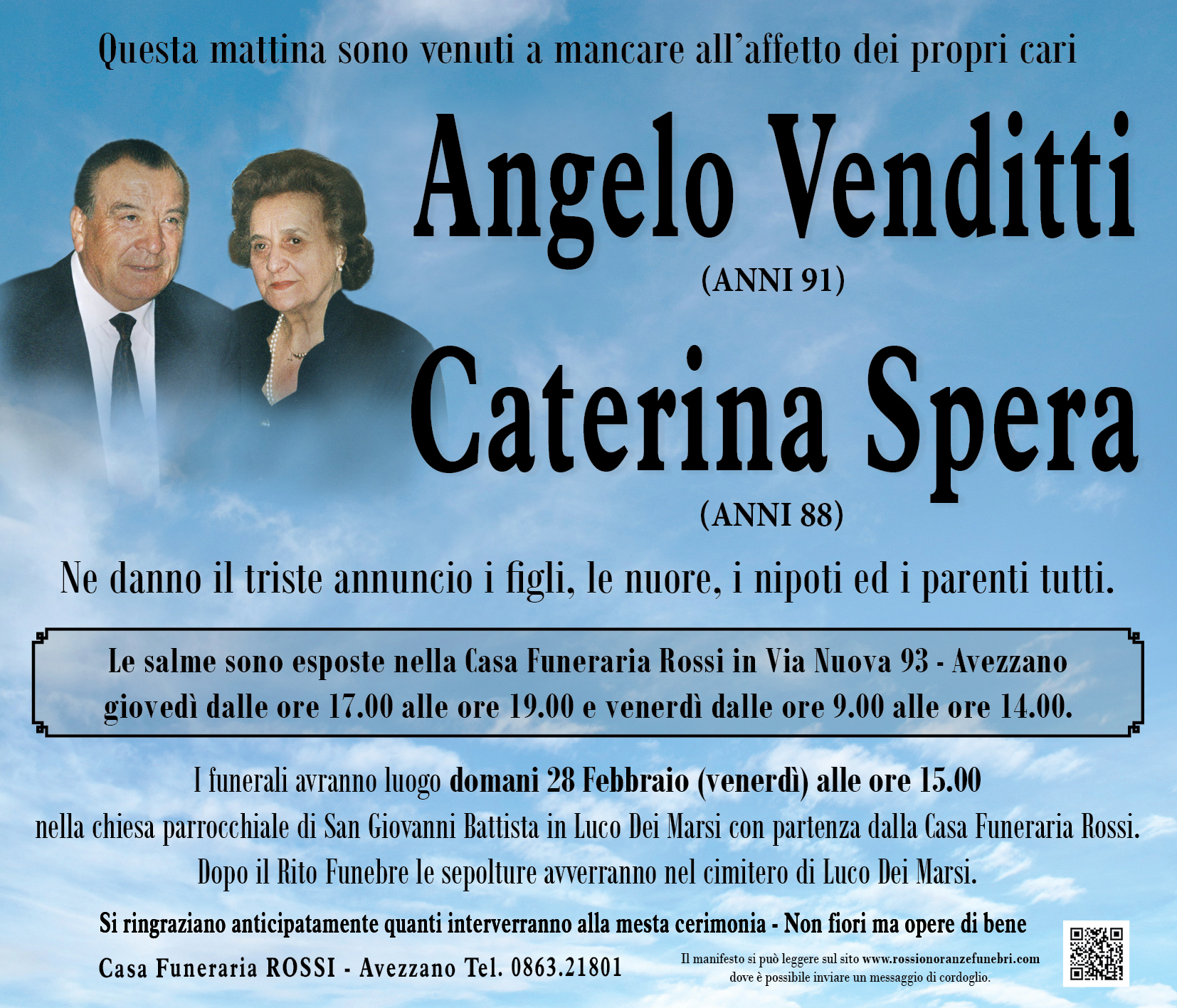 Angelo Venditti e Caterina Spera