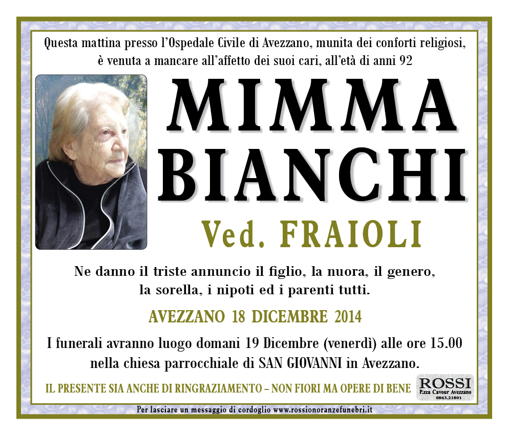 Domenica Bianchi (Mimma)