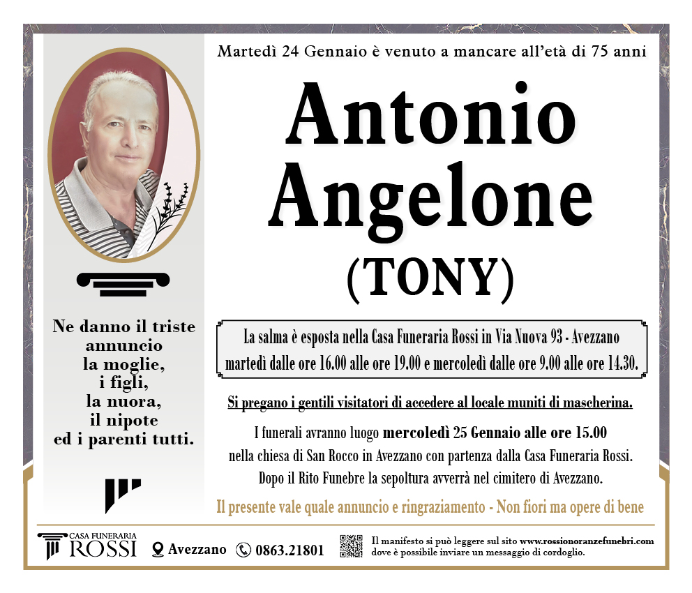 Antonio Angelone - Tony